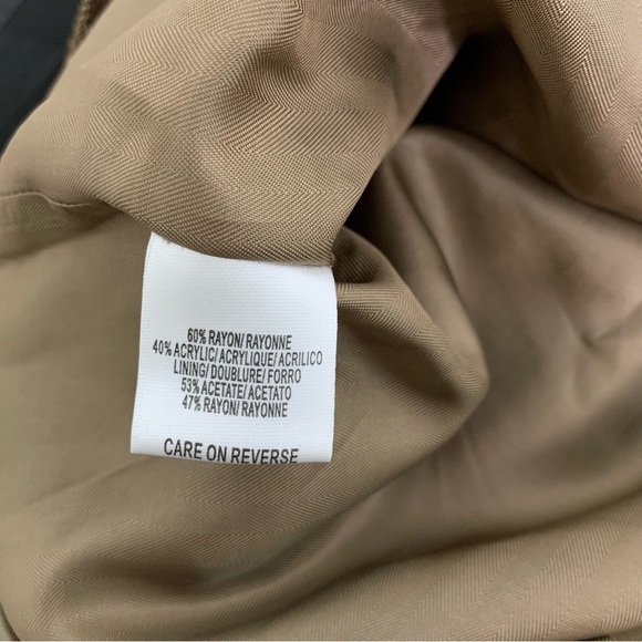 Max Azria Pleated Metallic Gold Brocade Herringbone Skirt size 4 - Picture 7 of 9